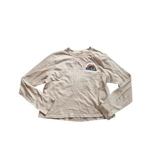 O'Neill Girls Large Sand Retro Surf Palm Tree Long Sleeve Tee
